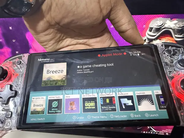 Nintendo Switch OLED Modded with RGB Joy-Con and Games - 1
