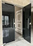 Black 10mm Tempered Frameless Ante Room Glass Door - 2
