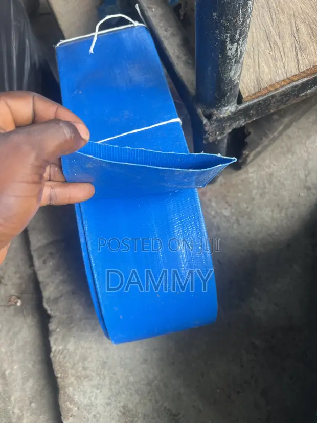 Blue PVC Lay-Flat Water Discharge Hose - 1