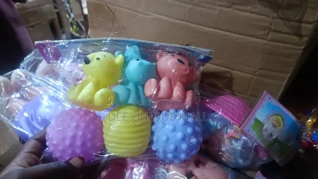Colorful Soft Rubber Squeeze Toys for Infants & Toddlers - 1
