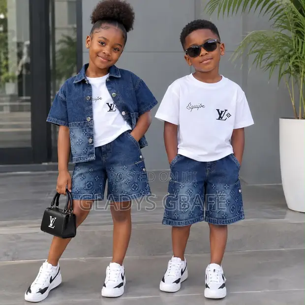 3-in-1 Children's Jeans Set (Blue, 3-5Y) - 1