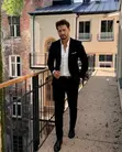 Quality Black Men's Up and Down Suit - 2