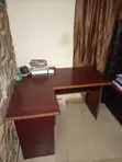 Home Interiors L-Shaped Reading Table with Drawer - 1