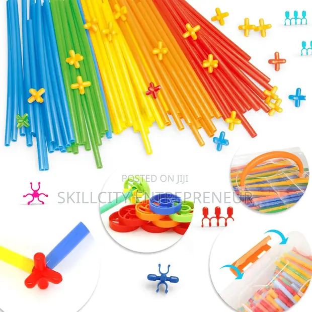 Creative Building Straw Set - 600pcs - 1