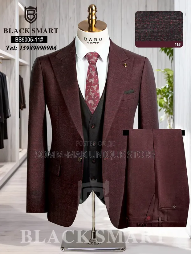 3-Piece Turkey Suit (Jacket, Vest, Pants) - Ash - 1