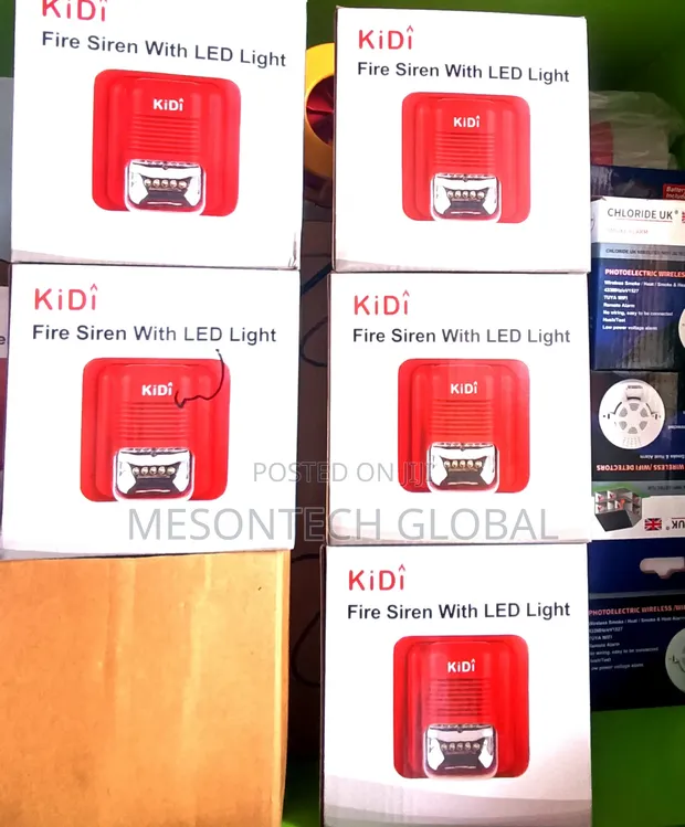 KiDi Fire Siren with LED Light/Fire Alarm Sounder - 1