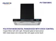 Polystar 60cm T Shape Kitchen Extractor Hood with Voice Command - 1