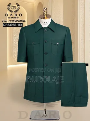 Premium Men's 2-Piece Shirt & Trouser Set - Green
