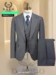 Quality Men's Three-Piece Suit - Black - 1