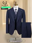 Quality Men's Three-Piece Suit - Black - 2