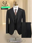 Quality Men's Three-Piece Suit - Black - 3