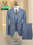 Quality Men's Three-Piece Suit - Black - 4