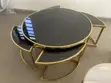 Center Table with 4 Side Stools - Iron Gold Legs - 1
