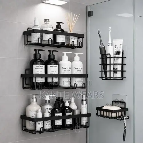 5-in-1 Stainless Steel Shower Caddy Corner Rack - 1