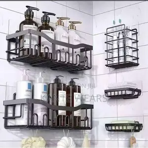 5-in-1 Stainless Steel Shower Caddy Corner Rack
