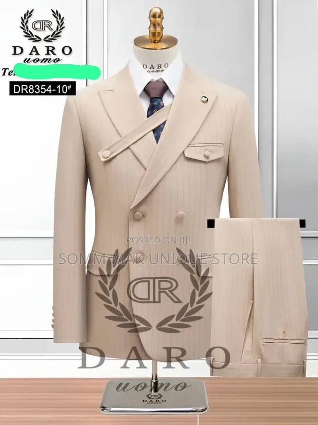 Daro Classic Double Breasted Suit - Ash - 1