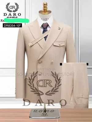 Daro Classic Double Breasted Suit - Ash