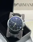Emporio Armani Chronograph Leather Watch for Men - 3