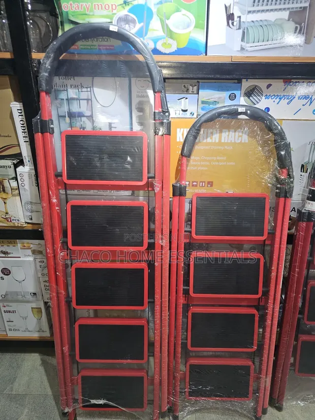 High-Quality Foldable Household Steel Step Ladders (3, 4, 5 Steps) - 1