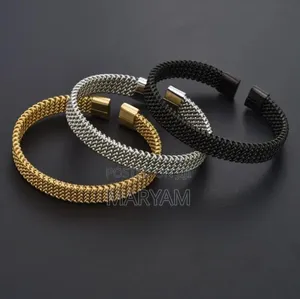 Luxury Men's Stainless Steel Mesh Bracelet