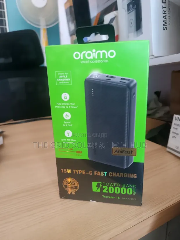 Original Oraimo Traveler 15 20,000mAh Power Bank - 1