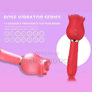 King Rose Tongue Licking Telescopic Vibrator G-Spot Dildo