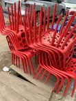 Durable Plastic Chair - Red - 2