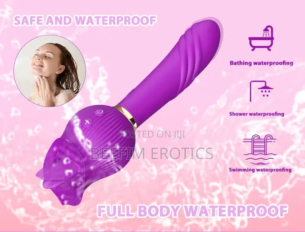 King Rose Tongue Licking Vibrator - Purple - 1