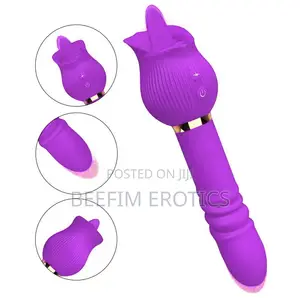 King Rose Tongue Licking Vibrator - Purple