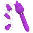 King Rose Tongue Licking Vibrator - Purple - 2