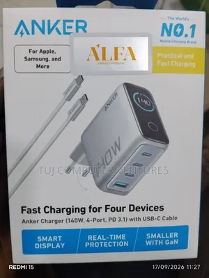 Anker 140W Super Fast Charger Mai Nuni Da LED
