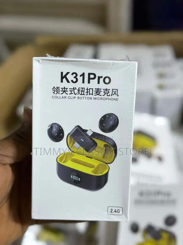 K31pro Collar Clip Button Microphone (Type-C & iPhone) - 1