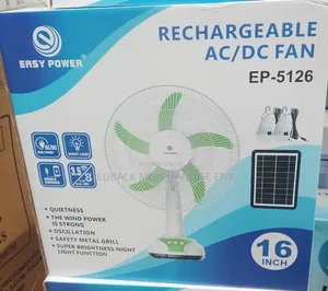 Easy Power Rechargeable Table Fan 16"