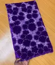 Swiss Velvet Lace Fabric - Wine - 1