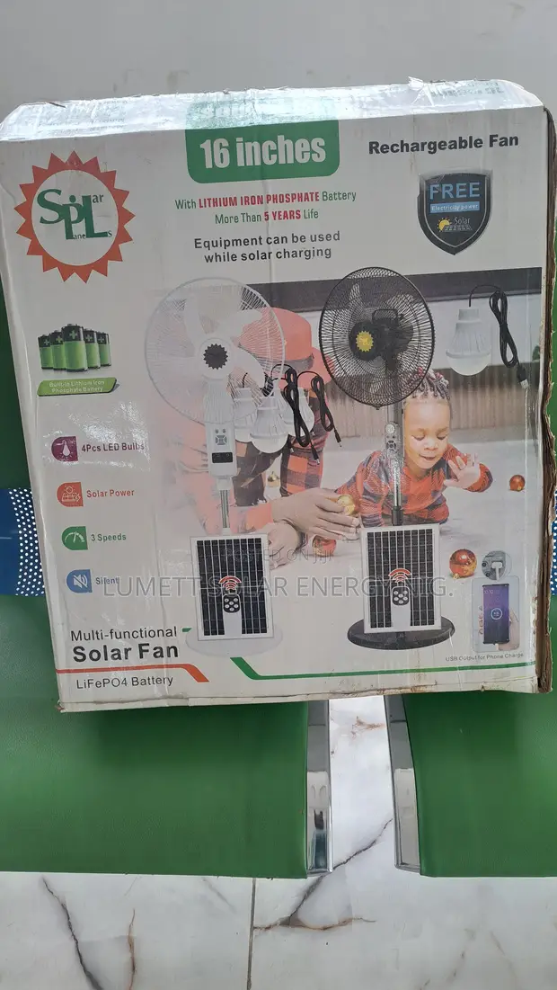 SPL Solar Rechargeable Fan - Affordable Backup Cooling - 1