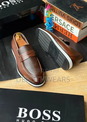 Boss Men's Leather Flats Shoes
