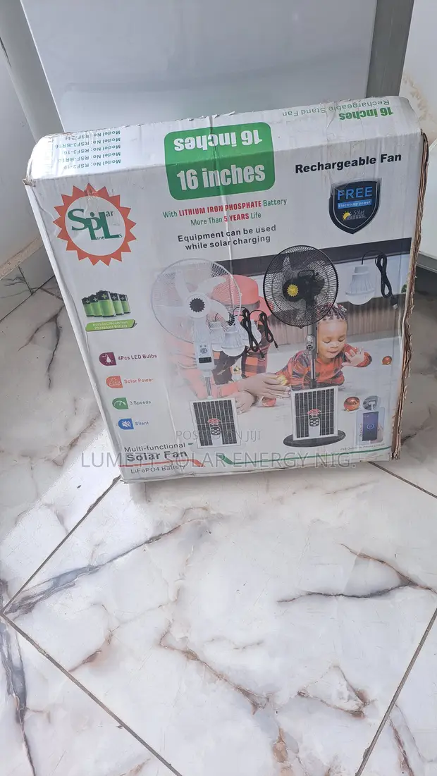 SPL Rechargeable Solar Cooling Fan - 1
