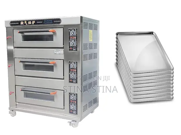 3 Deck Gas Oven with 9 Trays - Commercial - 1