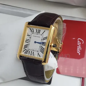 Original Cartier Tank Style Leather Watch