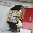 Original Cartier Tank Style Leather Watch - 1