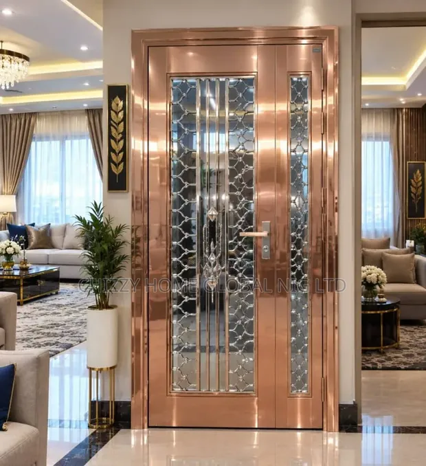 Imported Quality Stainless Steel Security Door 7ft x 4ft - 1