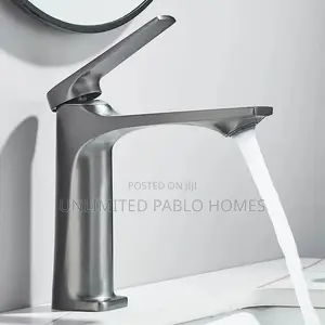 Modern Gunmetal Grey Basin Mixer Faucet