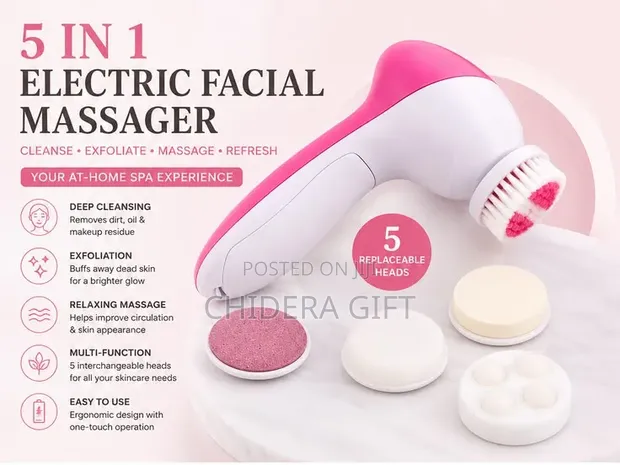 5-in-1 Electric Facial Massager & Cleanser - 1