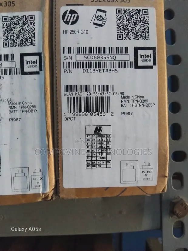 New HP 250 G10 Laptop: Intel Core i5, 8GB RAM, 512GB SSD - 1