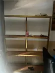 4 Layer Iron and Wooden Shelf - Golden - 1
