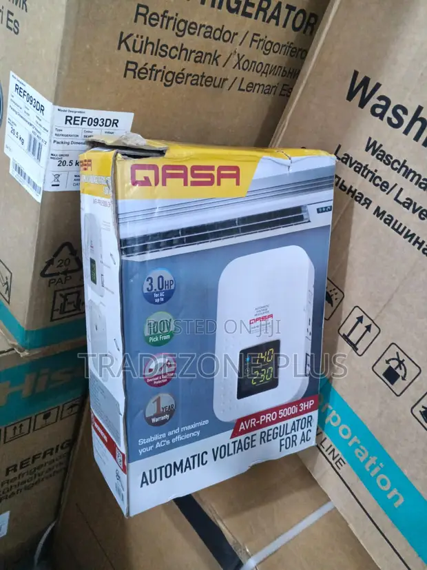 QASA 5KVA Wall Mount Voltage Stabilizer for 3HP AC - 1