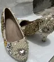 Atlanta Stiletto Shoes - White, Size 3.5 - 2