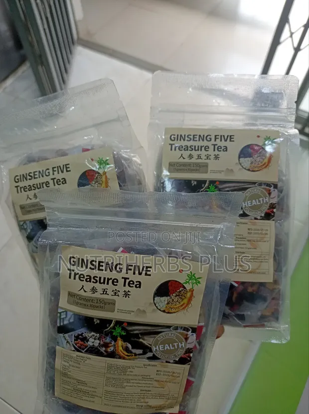 3 Packs Ginseng Five Treasure Tea for Liver & Kidney Health - 1
