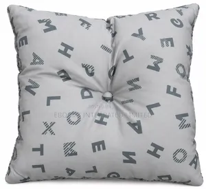 Mini Alphabet Decorative Cushion 30x30cm - Grey