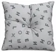 Mini Alphabet Decorative Cushion 30x30cm - Grey - 2